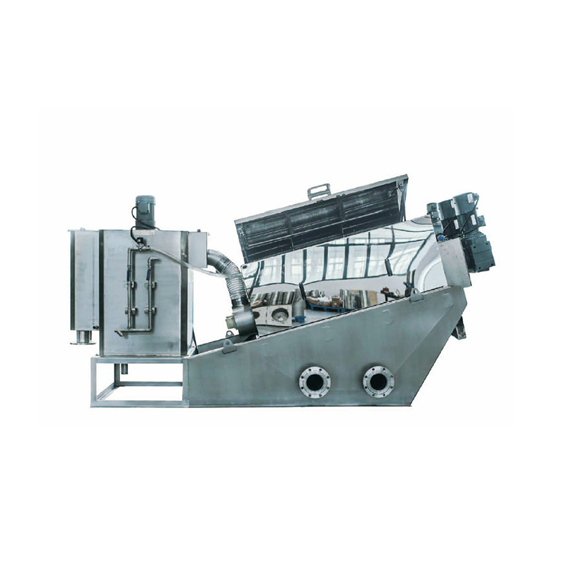 Screw stack sludge dewatering machine